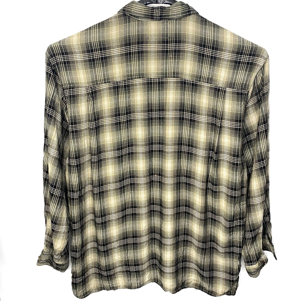 Vintage 90’s Quiksilver Salt Water Denim QSD Men’s Plaid Flannel Shirt Size XL - Picture 4 of 6